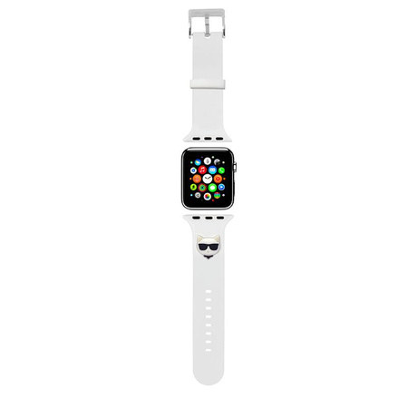 Karl Lagerfeld szilikon Choupette Head - szíj Apple Watch-hoz 38/40/41 mm (fehér)