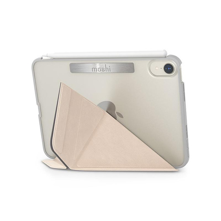 Moshi VersaCover - iPad mini 6 (2021) Origami-Hülle mit Apple Pencil Ladefunktion (Savanna Beige)