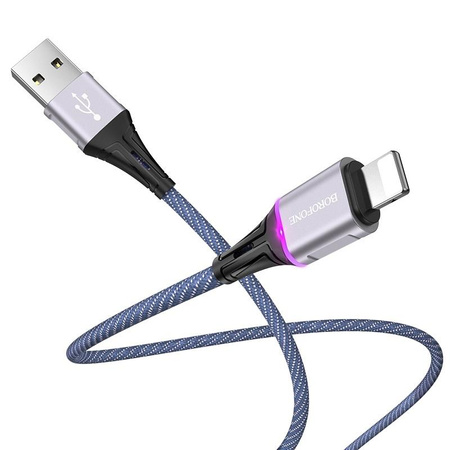 Borofone Glory - USB Lightning csatlakozókábel (kék)