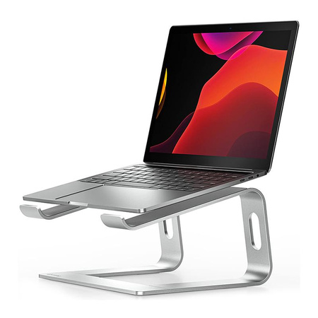 Crong AluBench - Ergonomic aluminum laptop stand (silver)