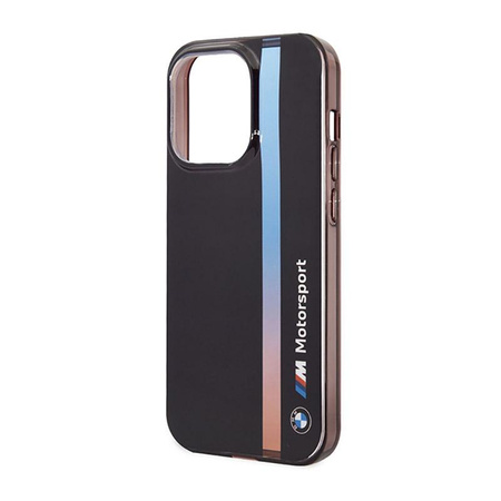 BMW Tricolor Stripe - Hülle für iPhone 14 Pro (Schwarz)