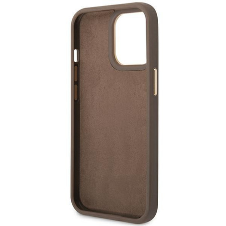 Guess 4G fém fényképezőgép tok - iPhone 14 Pro tok (barna)