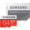 Samsung microSDXC Evo+ - Karta pamięci 64 GB Class 10 UHS-I U1 100/20 MB/s z adapterem