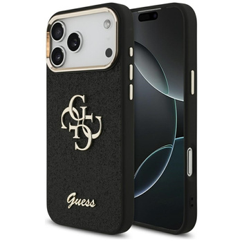 Guess Fixed Glitter Big 4G Metal Frame - Case iPhone 17 Pro Max (black)