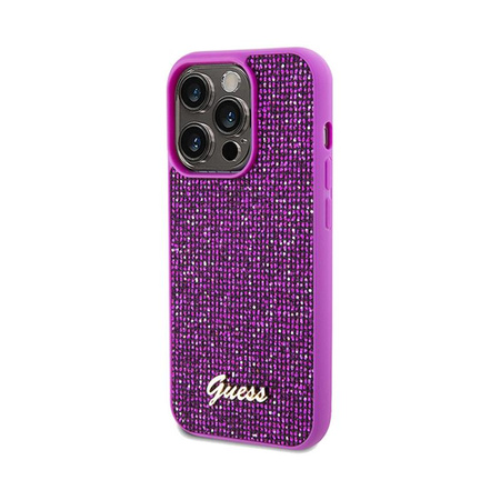 Guess Disco Metal Script - iPhone 14 Pro Max Tasche (Fuchsia)