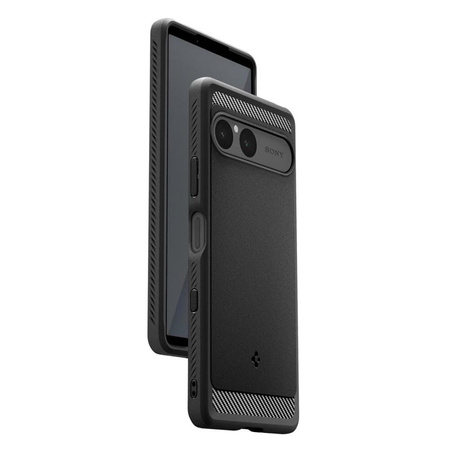 Spigen Rugged Armor - Schutzhülle für Sony Xperia 10 VII (Matt Schwarz)