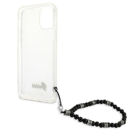 Guess Black Pearl Strap - iPhone 12 / iPhone 12 Pro Tasche (Transparent)