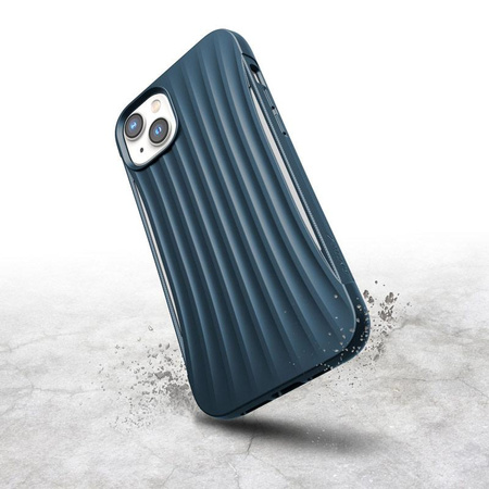 X-Doria Raptic Clutch - Étui biodégradable pour iPhone 14 Plus (testé en chute libre à 3 m) (Bleu)