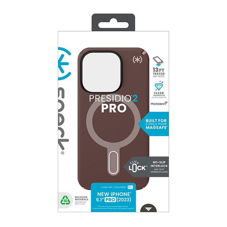 Speck Presidio2 Pro ClickLock & MagSafe - iPhone 15 Pro Case (New Planet/Clay Tan)