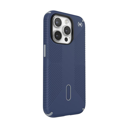 Speck Presidio2 Grip ClickLock & MagSafe - Coque pour iPhone 15 Pro (Bleu côtier/Gris poussière)