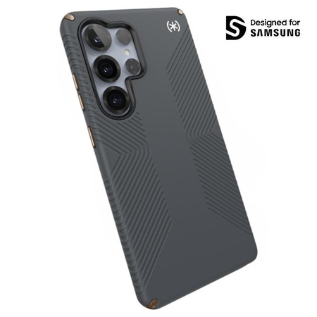 Speck Presidio2 Grip Magnet - Case for Samsung Galaxy S25 Ultra MagSafe (Charcoal Grey/Cool Bronze/White)