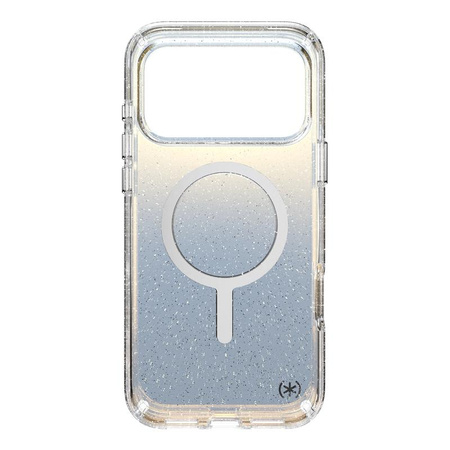 Speck Presidio Lux MagSafe - iPhone 17 Pro Max Case (Hyper Mirror Glitter / Silver Metallic)
