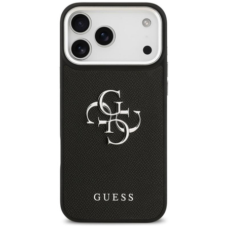 Guess Grained Big 4G Classic Logo - Hülle iPhone 17 Pro Max (schwarz)