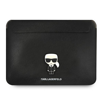 Karl Lagerfeld Saffiano Ikonik Sleeve - pouzdro na 16" notebook (černé)
