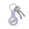 Crong Silicone Case with Key Ring - Protective Keyring Case for Apple AirTag (Lavender)