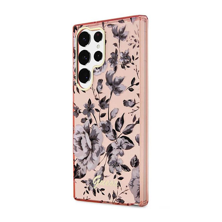 Guess Flower Collection - Case for Samsung Galaxy S23 Ultra (Pink)