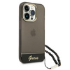 Guess Translucent Pearl Strap - iPhone 14 Pro Case (black)