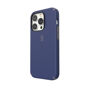 Speck CandyShell Pro + MagSafe - iPhone 14 Pro Tasche mit MICROBAN Beschichtung (Preußisch Blau / Wolkig Grau)