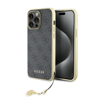 Kolekce Guess 4G Charms - pouzdro pro iPhone 15 Pro Max (šedé)