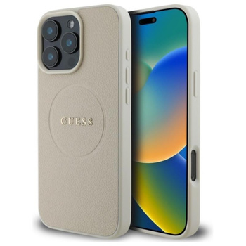 Guess Grained Ring MagSafe - iPhone 16 Pro Max tok (bézs)