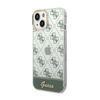 Guess 4G Stripe Script Logo Electroplated Pattern - Coque pour iPhone 14 Plus (kaki)