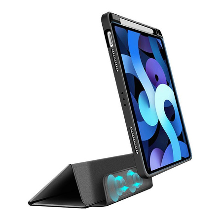 PURO Zeta Smart - Pouzdro na iPad 10,2" (2021/2020/2019) s odnímatelnou magnetickou klopou + držák Apple Pencil (černé)