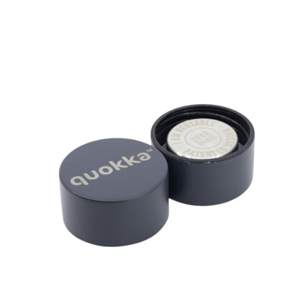 Quokka Solid With Strap - 630 ml stainless steel thermal bottle with strap (Slate)