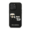 Karl Lagerfeld Ikonik 3D Karl & Choupette - pouzdro pro iPhone 13 Pro Max (černé)