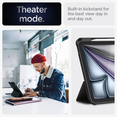 Spigen Urban Fit - Hülle für iPad Air 11" M3 (2025) / M2 (2024) / iPad Air 10.9" (5.-4. Generation).) (2022-2020) (Schwarz)