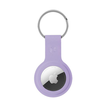 Crong Étui en silicone avec porte-clés - Porte-clés Apple AirTag (violet)