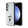Karl Lagerfeld Fixed Glitter Ikonik Logo Metal Pin - Samsung Galaxy S24+ Case (Silver)