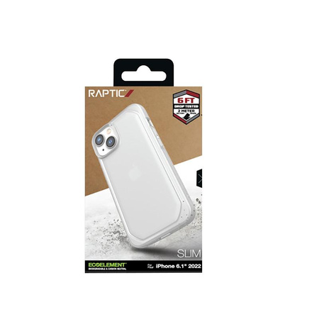 X-Doria Raptic Slim - Etui biodégradable pour iPhone 14 (transparent)