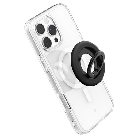 Spigen Nano Pop MagSafe Phone Ring - Magnetischer Fingerhalter mit Standfunktion (Schwarz Sesam)