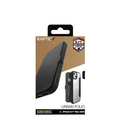 X-Doria Raptic Urban Folio - Flip Case für iPhone 14 Plus (Schwarz)