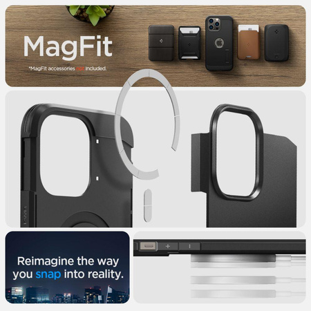 Spigen Tough Armor MagFit - iPhone 14 Pro MagSafe tok (fekete)