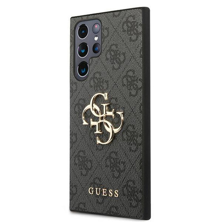 Guess 4G Big Metal Logo - Etui Samsung Galaxy S22 Ultra (szary)