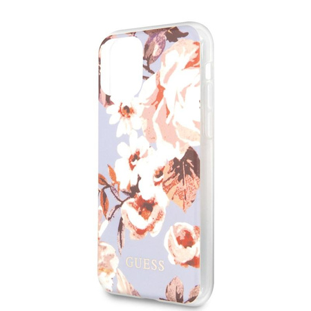 Guess Flower Shiny Collection N2 - pouzdro pro iPhone 11 Pro Max (lila)