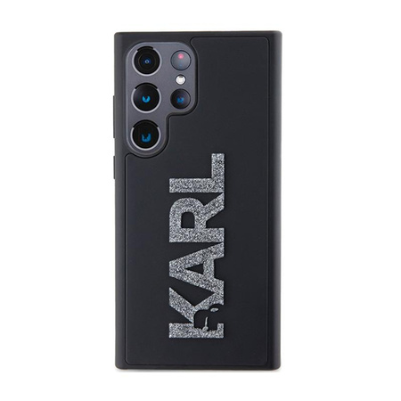 Karl Lagerfeld 3D Rubber Glitter Logo - Samsung Galaxy S23 Ultra Case (black)
