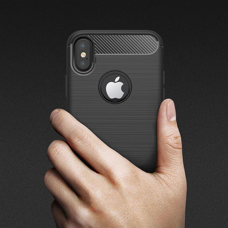 Crong Soft Armour Cover - Etui iPhone Xs / X (czarny)