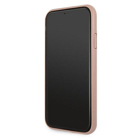 Guess Saffiano 4G Big Metal Logo - Etui iPhone 11 (różowy)
