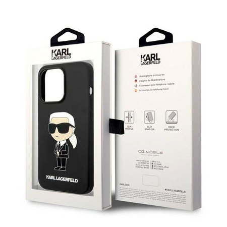 Karl Lagerfeld Silikonové pouzdro NFT Ikonik MagSafe - iPhone 14 Pro Max (černé)