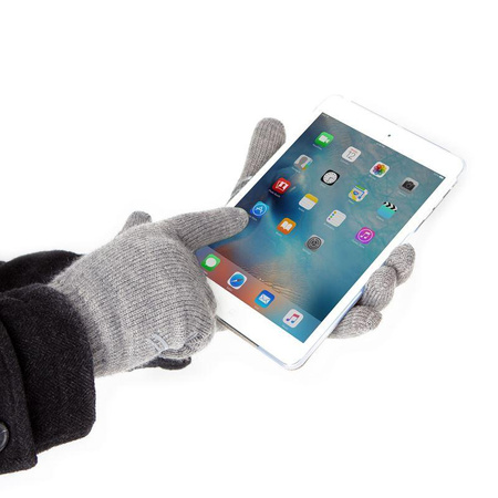 Moshi Digits Touchscreen Gloves - Rękawiczki dotykowe do smartfona (S) (Light Gray)