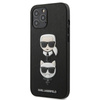 Karl Lagerfeld Saffiano Karl & Choupette Heads - Coque iPhone 12 Pro Max (noir)