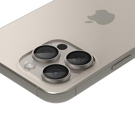 Spigen Optik.TR EZ Fit Camera Lens Protector - ochranné sklo objektivu pro iPhone 15 Pro / 15 Pro Max / iPhone 14 Pro / 14 Pro Max (2 ks) (Natural Titanium)