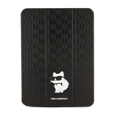 Karl Lagerfeld Folio Magnet Allover Saffiano Monogram NFT Choupette - Étui pour iPad 10.9" (2022) (Noir)