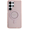 Guess Rhinestones Printed Classic Logo MagSafe - Etui do Samsung Galaxy S25 Ultra (różowy)