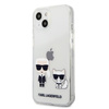 Karl Lagerfeld Ikonik & Choupette - Coque pour iPhone 13 Mini (Transparent)