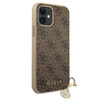 Guess 4G Charms Collection - Etui iPhone 12 mini (brązowy)