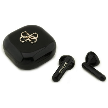 Guess 4G Metal Logo – TWS-Bluetooth-Kopfhörer + Ladeetui (schwarz)