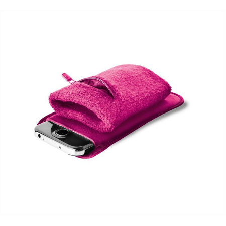 PURO Running Band - Universelles Laufarmband für Smartphones bis 4,3" + Schlüsseltasche (pink)